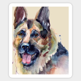 German Shepherd Watercolor - Gift For Dog Lovers Sticker